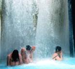 waterfall at the Blue Lagoon Spa near Rekjavik, Iceland