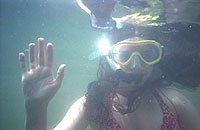 Kerri Keefe, snorkeling in Arkansas