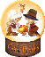 Thanksgiving snow globe