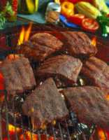 Barbecued ribs are a favorite for outdoor entertaining