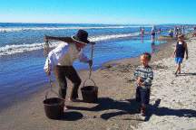 Salt Makers Demonstration on the beach at Fort Clatsop courtesy NPS
