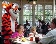 Character breakfasts at Disney World.