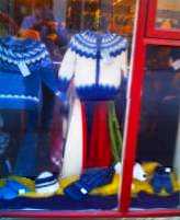 Woolen crafts in Rekjavik shop window