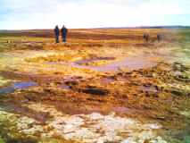 A viiew of the Icelandic Geysir  Hot Springs Geothermal Area