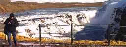 View of Iceland's Golden Falls, Gullfass
