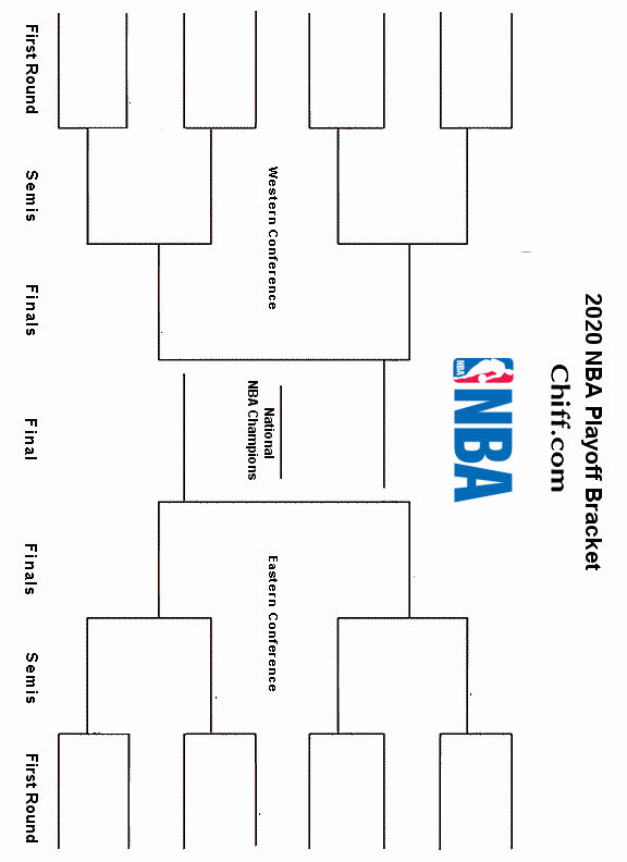 Printable 2020 NBA Playoffs Bracket