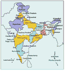 India map - states, cities, towns