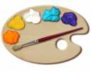 acrylic paint palette