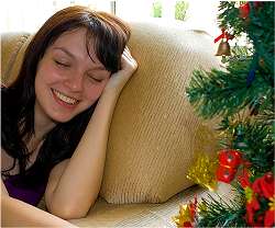 young woman planning a Christmas party