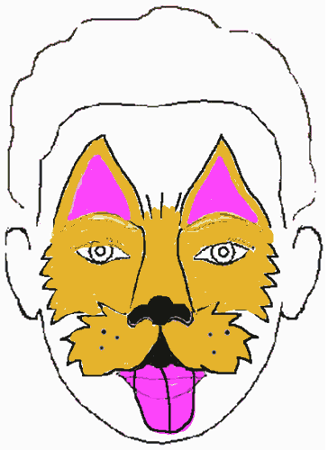 dog face painting template