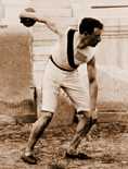 Robert Garrett competes in the discus throw in 1896.