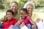 black american kids with grandparents