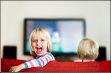 children watching televison
