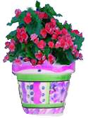decorated flower pot