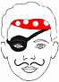 pirate face painting template