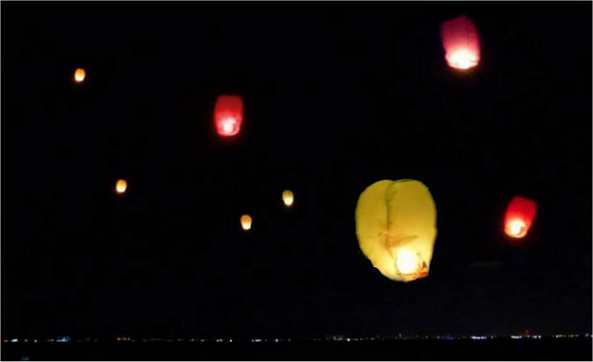 wedding sky lanterns