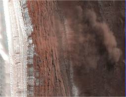 Mars avalanche, Feb 2008