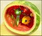 Watermelon fish bowl