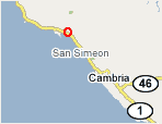 Elephant seal viewing map