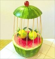 Watermelon bird cage