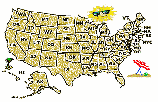 US Beach Map