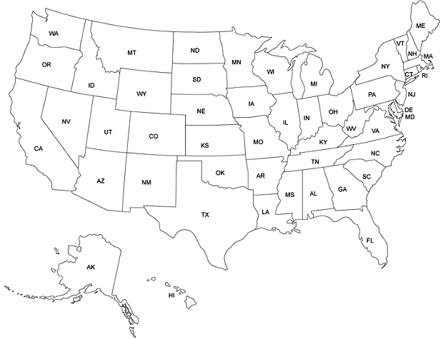 State Tax Forms Map