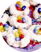 Easter White Chocolate  Coconut Jelly Bean Nests