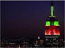 empire state building at christmas