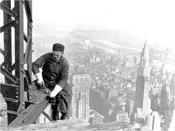 Empire State Building construction 1930
