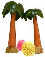 Palm tree vegetable carving