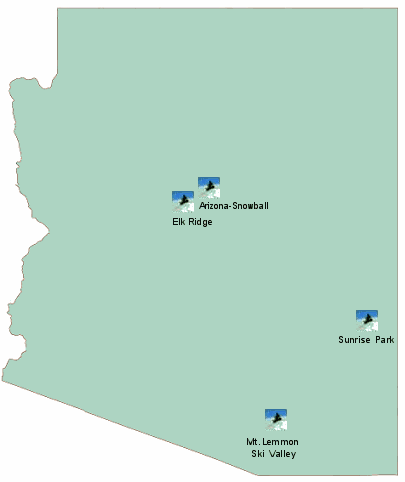 arizona ski resorts map