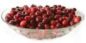 a bowl of cranberries
