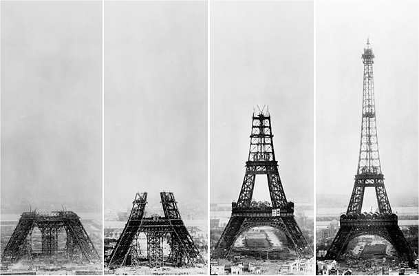 contruction of the eiffel tower 1887 - 1889
