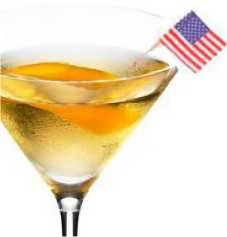 Election night cocktail with American flag