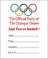 Summer Olympics party invitation idea