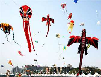 kite flying on Makar Sankranti