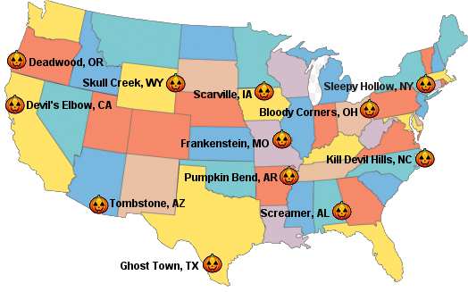 spooky US place names