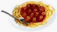 spaghetti and eyeballs