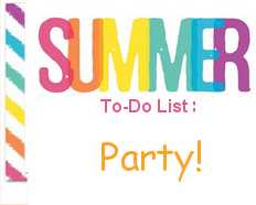 summer party to-do list