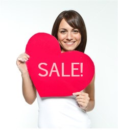 valentines day sale sign