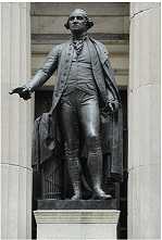 statue of George Washington on Wall Street NYC