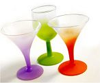 Colorful cocktail glasses